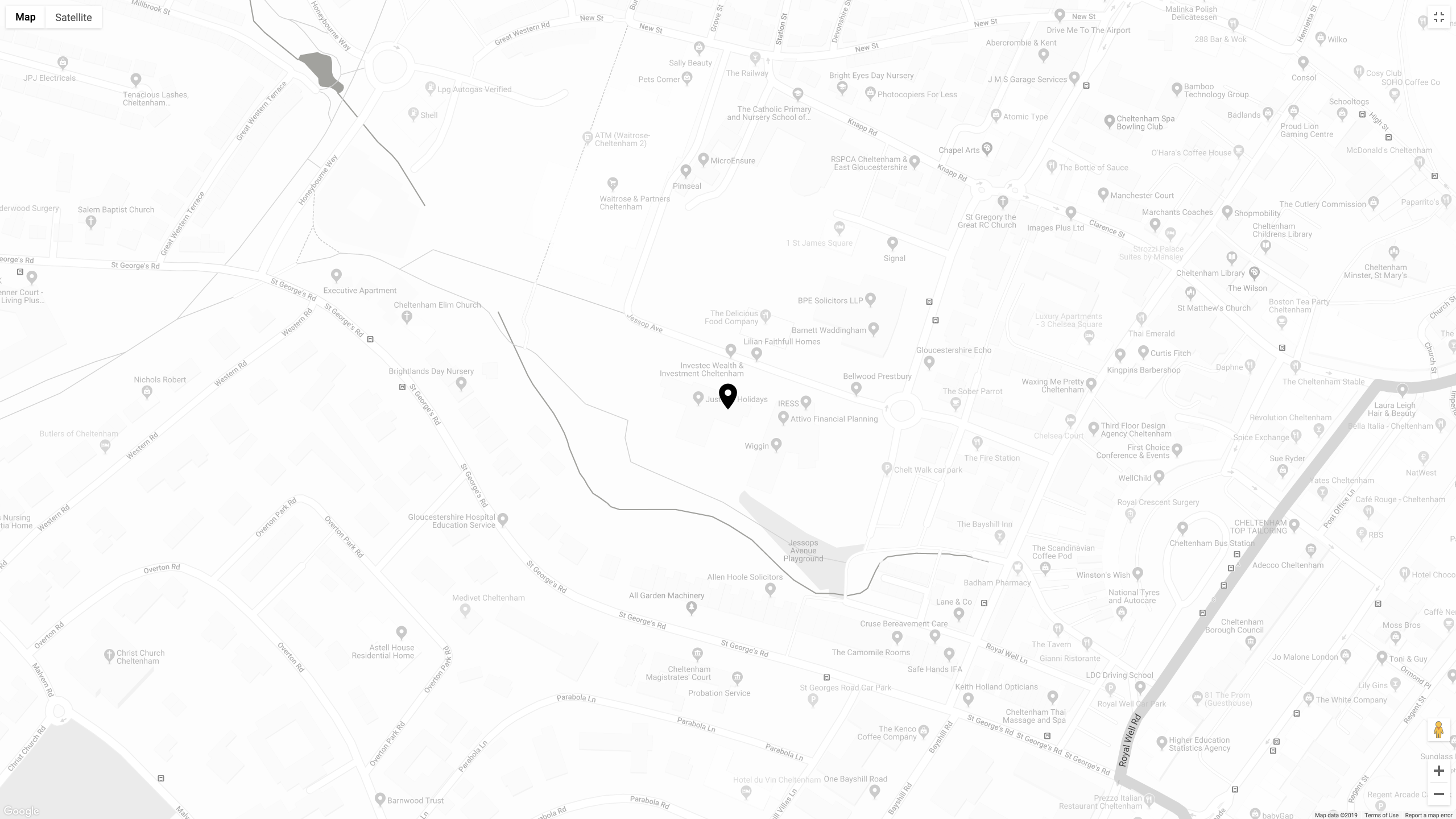 Cheltenham location map